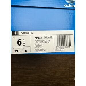 Adidas Samba OG Empty White/Black Shoe Box Size 6.5 Box Only